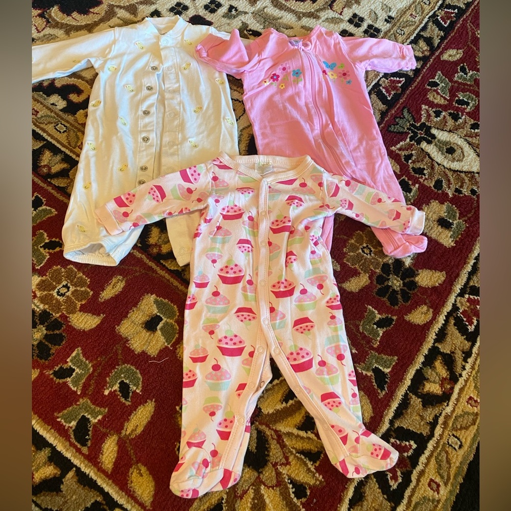 Baby girl Footie Pajamas 0-3M